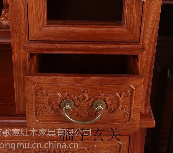 东阳横店歌意红木客厅门厅家具红木福字玄关批发厂家直销-红木家具价格-红木家具图片