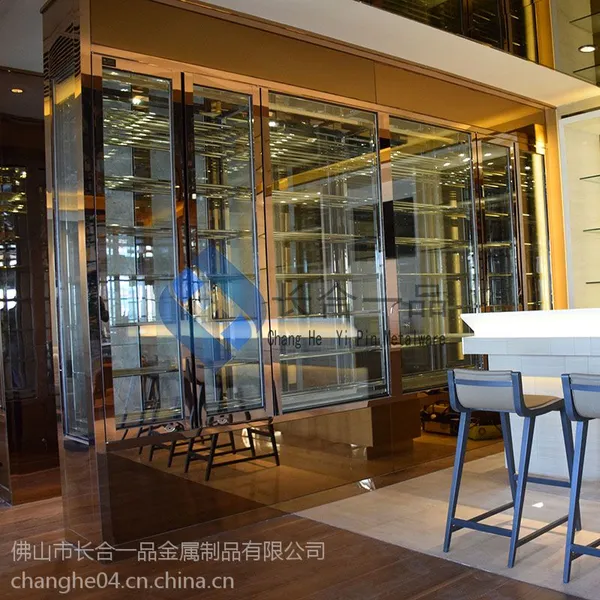 厂家承接酒店会所不锈钢酒柜设计生产 工程定制 品质保证
