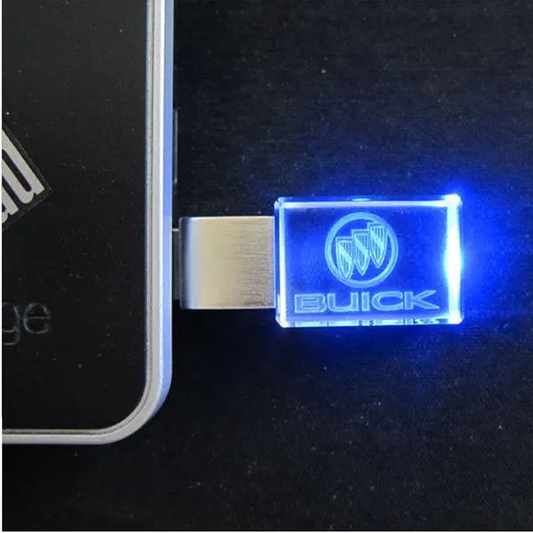 伊锐思特价促销时尚3D水晶内雕发光U盘16g