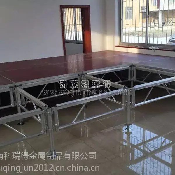 低价直销铝合金升降拼装舞台架 活动简易车展T台 济南婚庆演出舞台架厂家