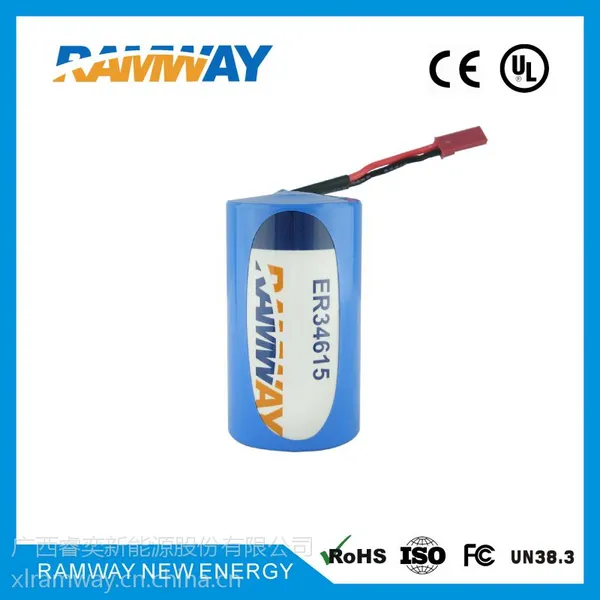 厂家直销 睿奕ramway 3.6v 19000mAh ER34615容量型电池