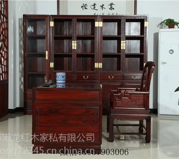 广西红木批发办公桌港龙巴里黄檀古典中式家具如何保养可以用核桃油吗东阳木雕工艺