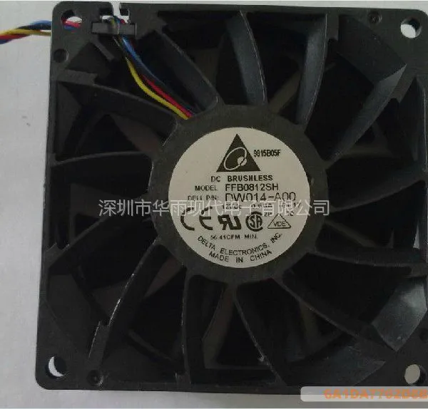 全新原装台达 FFB0812SH 8025 12V 0.6A 三线电脑机箱散热风扇