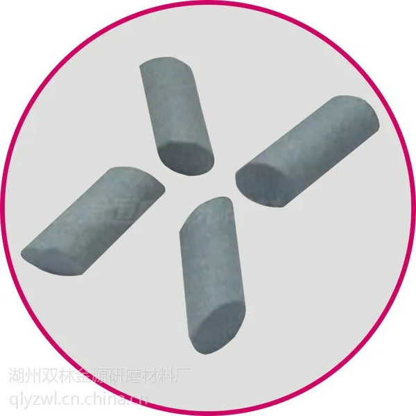 湖州金源生产直销一级棕刚玉斜圆柱磨料、棕刚玉抛光石,切削力去毛刺效果好