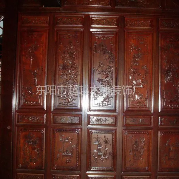 供应实木门窗 手工雕花工艺 可做隔断 中式酒店餐厅配置 可加工定做