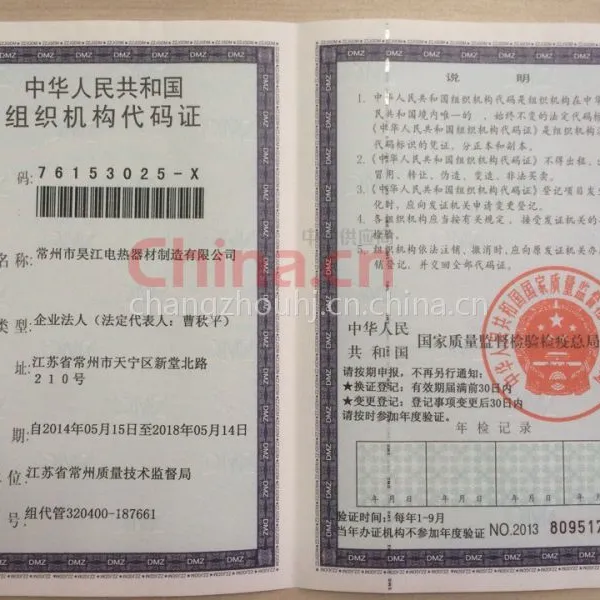 组织机构代码证影印件