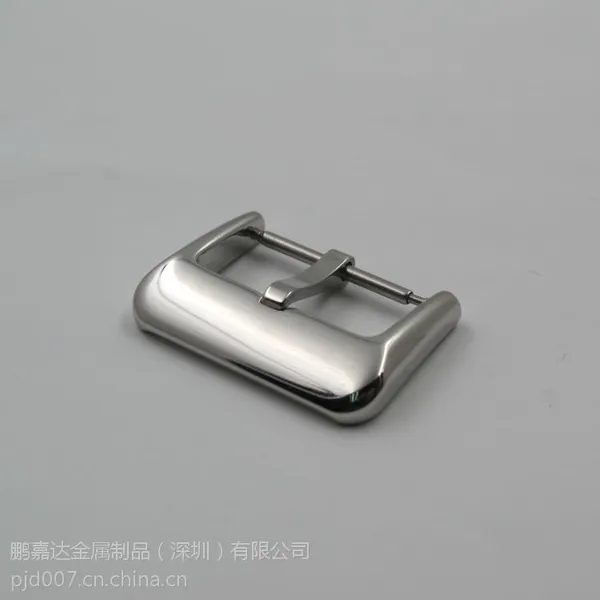 鹏嘉达厂家定做批手表五金连接扣实心不锈钢表带扣真皮皮带扣子20mm(J682)