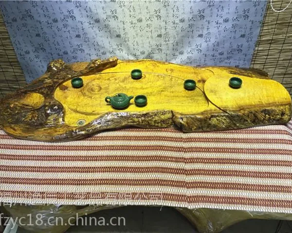 福建福州闽侯上街工厂 黄金樟茶盘,根雕茶盘145*70*7 Y-3087