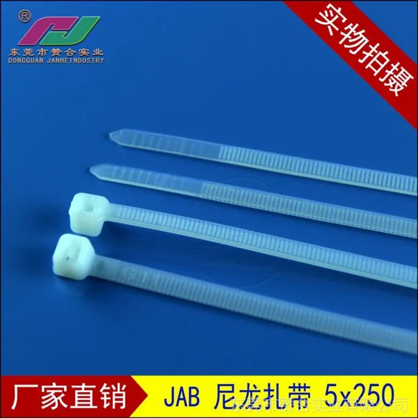 供应尼龙扎带5x250,白色尼龙扎带,尼龙绑带 索带线 捆绑带