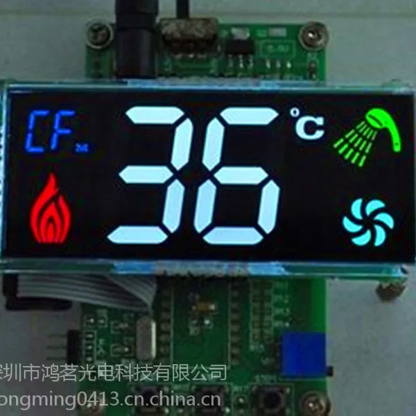 深圳鸿茗HM0108热水器LCD液晶显示屏生产厂家