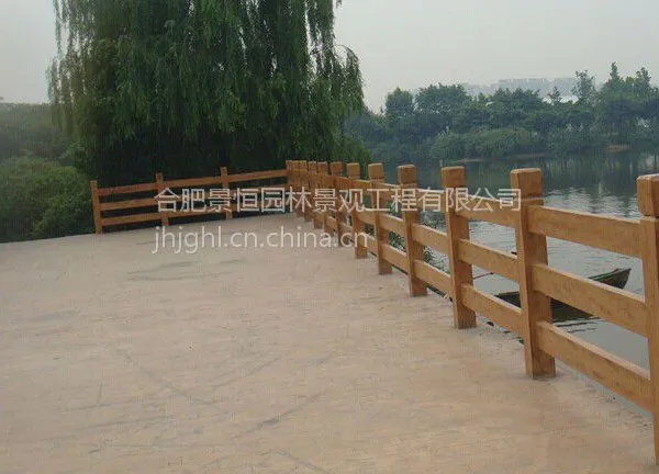 仿木头护栏栏杆 仿石头护栏栏杆 河道护栏 水泥护栏 亲水平台栏杆