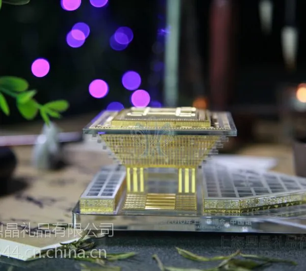 尚鼎晶品 上海中国管水晶建筑模型 商务礼品 旅游纪念品 办公摆件