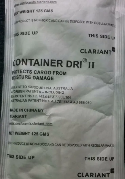 供应广州深圳东莞进口克莱恩4*140克CLARIANT集装箱货柜干燥剂