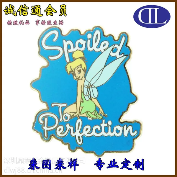 厂家供应迪士尼徽章定制卡通动漫创意鼎霖五金仿珐琅徽章