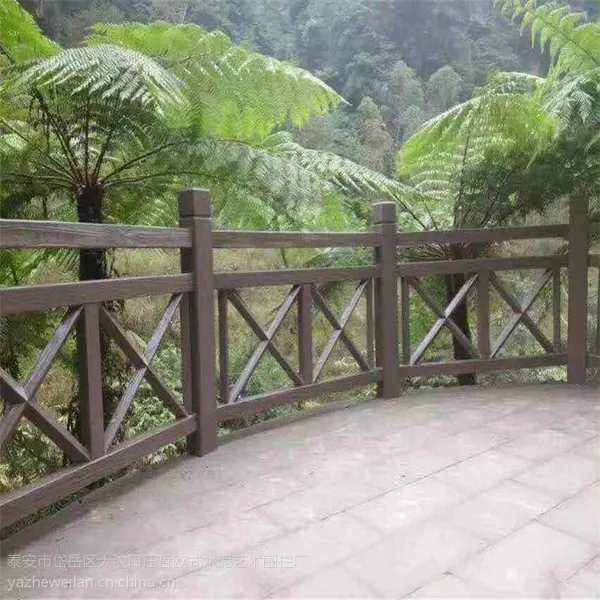 厂家直销压哲叉形grc水泥钢筋混凝土仿木栏杆 护栏