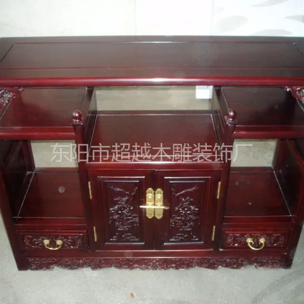 电视机柜 置物柜 中式别墅酒店配置 红木 东阳木雕出品
