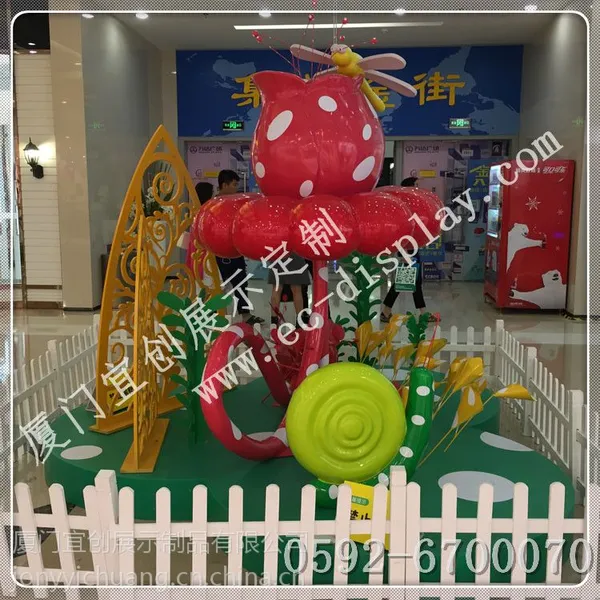 厦门宜创 供应各类 春天绿色气息 花草动物商场DP展示