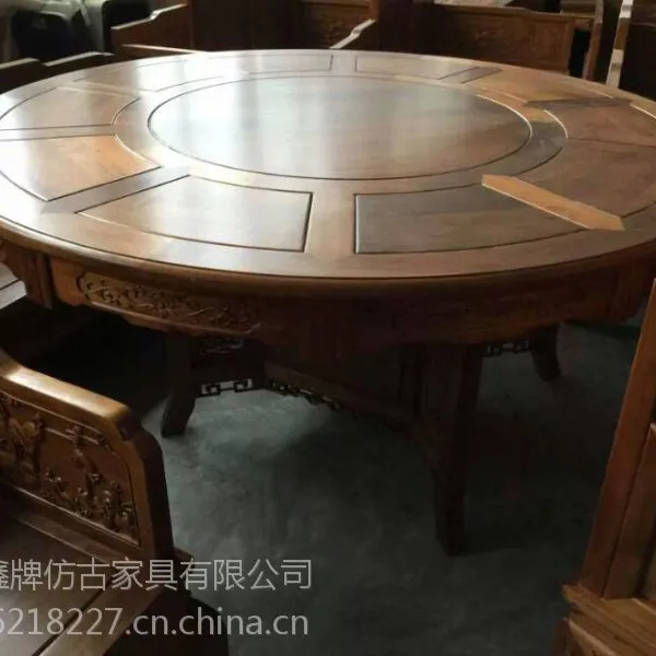 供应成都餐厅中式餐桌餐椅 酒店古典家具 别墅仿古家具