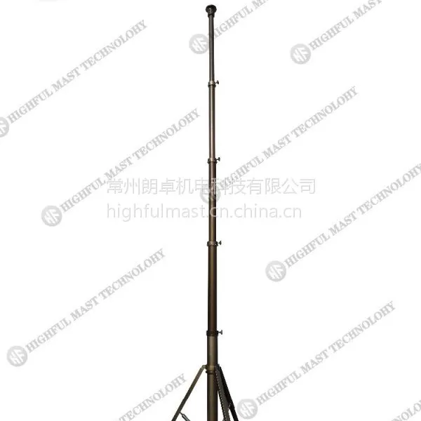 朗卓(highfulmast)升降避雷针 气动升降桅杆塔 自动升降塔桅杆