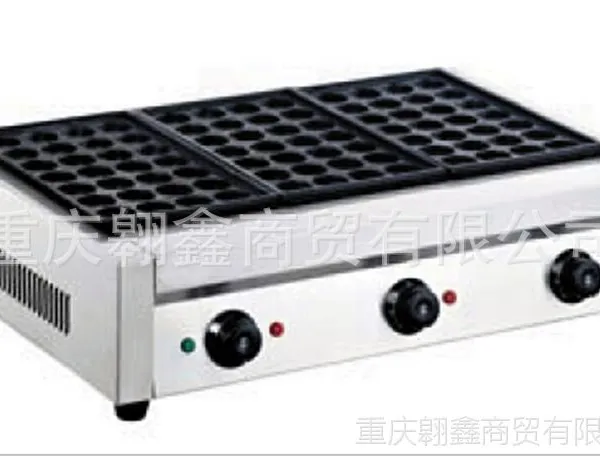 供应三片电热章鱼丸炉 电热章鱼丸机器 燃气章鱼丸机 章鱼烧炉