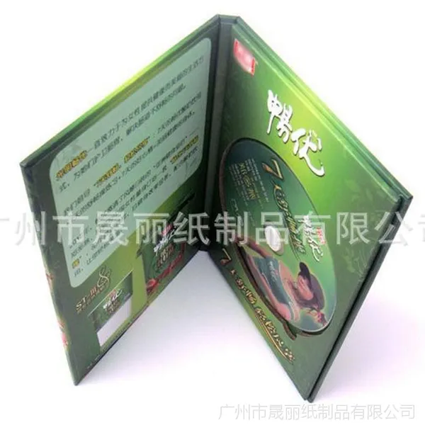 CD光盘包装盒一整套广州厂家定做精美印刷纸质CD盒书形式单碟CD盒