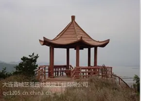 大连假山工程、仿石仿木、凉亭藤架