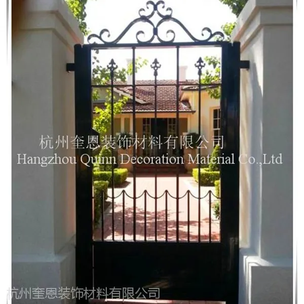 杭州匠王世家 【优质推荐】 欧式金属工艺庭院铁大门 户外铁艺小门