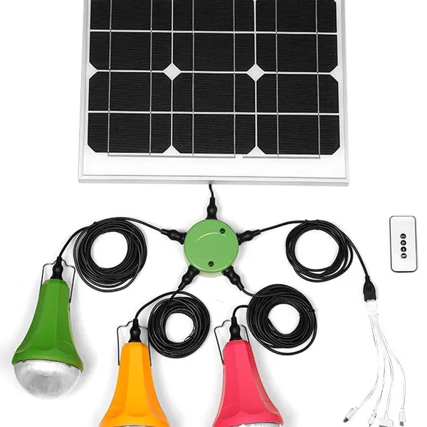 太阳能家用发电照明系统 户外露营用的太阳能3wLED灯