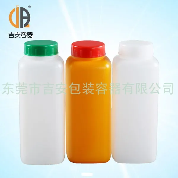 HDPE 1L带刻度线方塑料瓶 1000ml中大口包装方瓶 AP胶水瓶