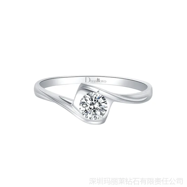 玛丽莱钻石dmallovo天使之吻心心相恋系列钻戒