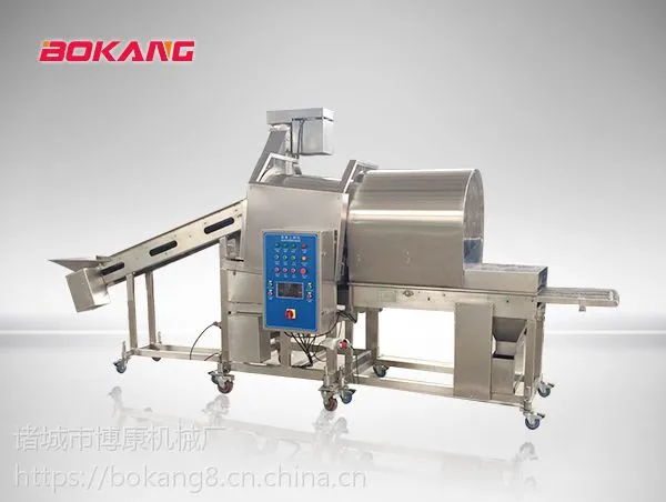 诸城博康牌600型唐扬鱿鱼须粘粉机、加工定制、粉料循环利用