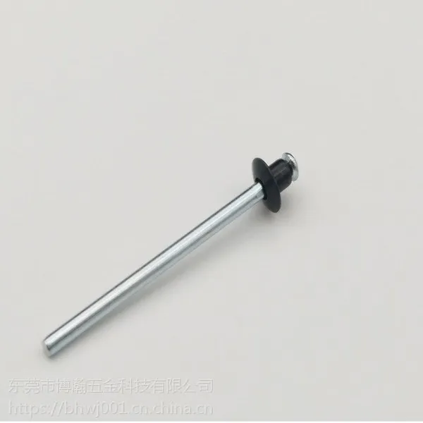 电脑机箱机柜用掉头圆头黑色铁拉钉开口型圆头掉头抽芯铆钉
