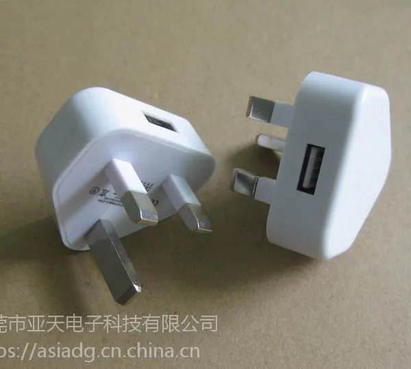 三角插USB充电器 5V1A电源适配器 CE FCC认证充电器 三角形插脚USB火牛 苹果手机适配器