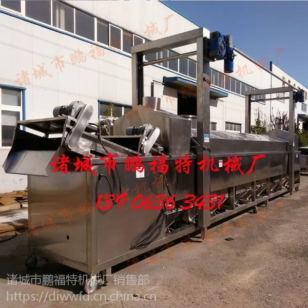 供应油炸机_素肉油炸生产线_鹏福特带鱼加工机器设备1
