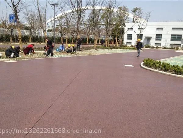 彩色透水混凝土路面最新配比方 混凝土压印路面价格 园林景观地坪专家