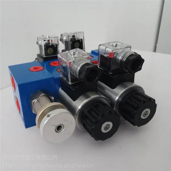 YT夹木器电磁阀组片式电磁多路阀抓木器阀组带操作手柄
