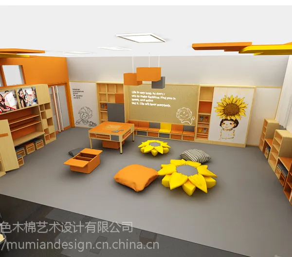 高端幼儿园装修,儿童空间设计哪家更优惠嘉兴幼儿园室内设计,蓝色木棉