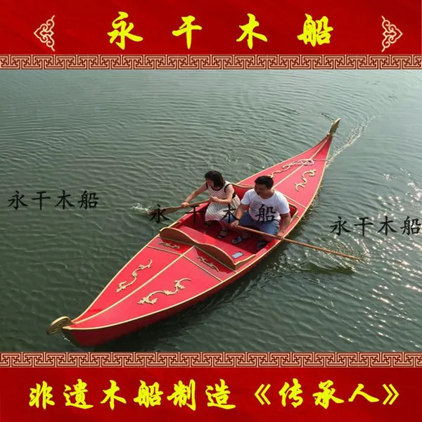 永干木船供应5米威尼斯贡多拉船婚庆司仪道具船房地产开发水域客船