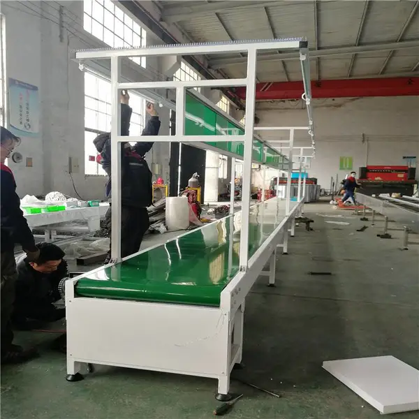 新品德隆定制不锈钢非标准件食品输送机白色皮带小型传动带平行
