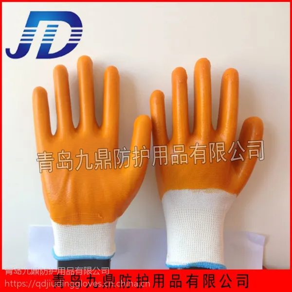 工厂直销手部防护尼龙针织PVC大全挂浸胶型牛筋劳保用品手套耐油