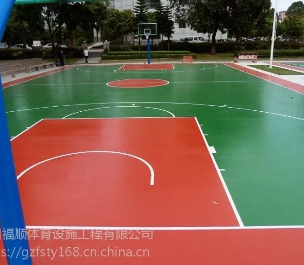 硅PU蓝球场施工绿色环保水性防滑性硅PU羽毛球场网球场硅PU运动场地