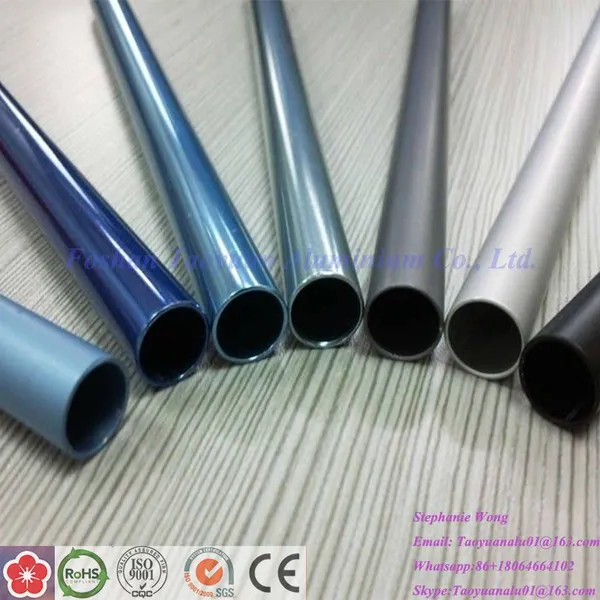 桃园铝业6063-T5挤压直径8mm铝合金圆管 氧化电泳喷涂抛光拉丝空心铝圆管 多种规格现模批发
