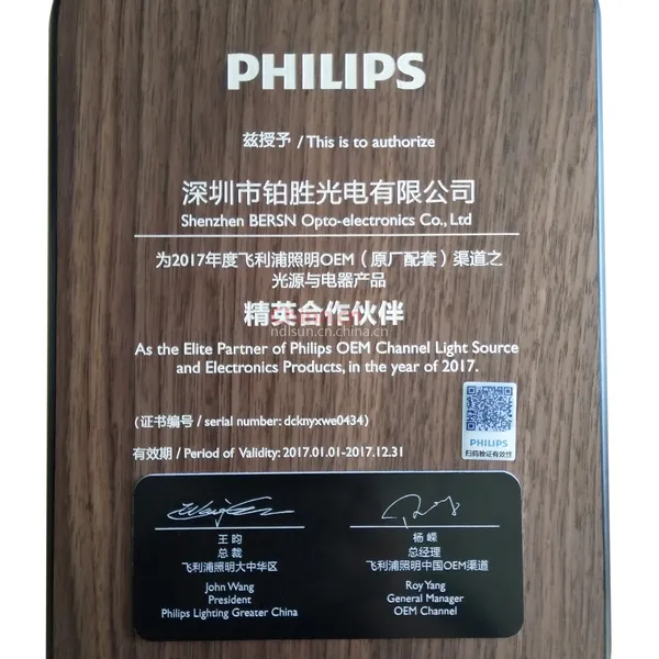 2017年飞利浦授权