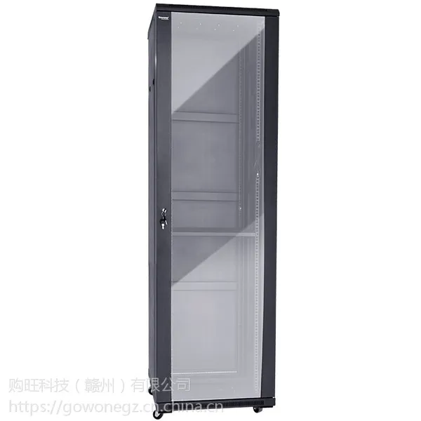 购旺42U服务器机柜19英寸标准网络机柜2米加厚型宽深600前玻璃后铁门