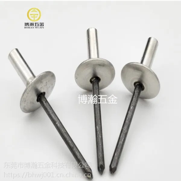 博瀚五金现货供应封闭型防水大帽沿铝拉钉大帽钉4.8系列