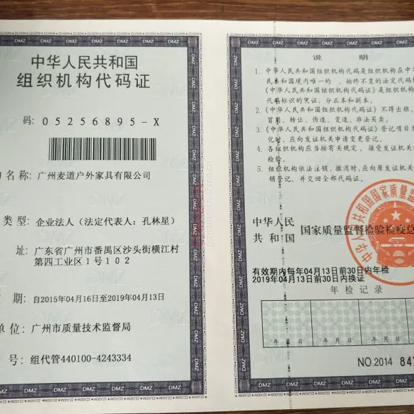 组织机构代码证影印件