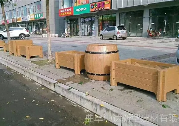 GRC花箱花桶 市政道路组合式水泥仿木花箱 厂家专业定做