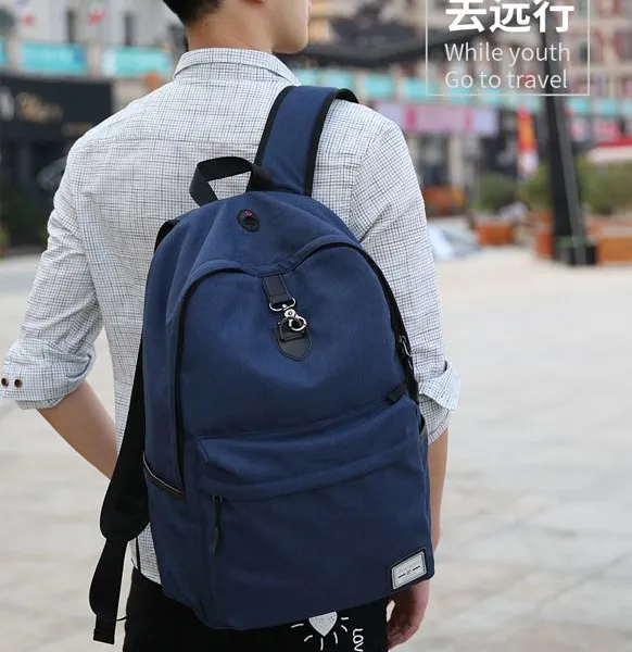 定做男士双肩包可定制批发男女休闲旅行背包材质帆布拉链容量:20-35L电脑包学生开学书包时尚潮流旅行