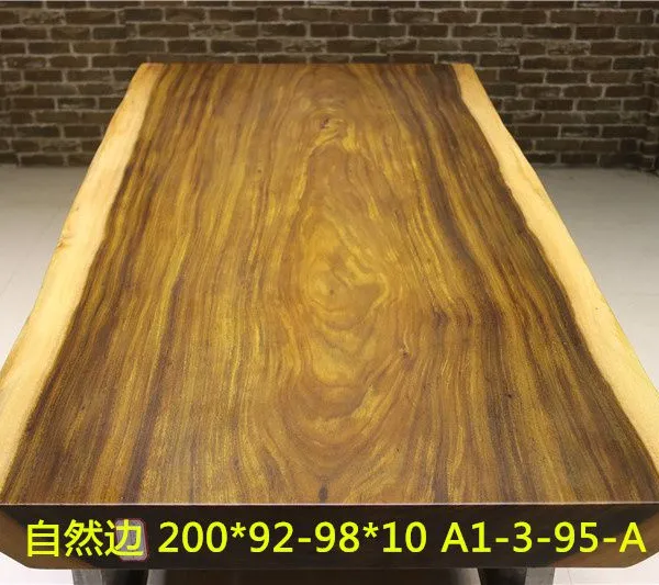 菠萝格奥坎大板200长98宽办公桌实木老板桌红木餐桌茶台现货