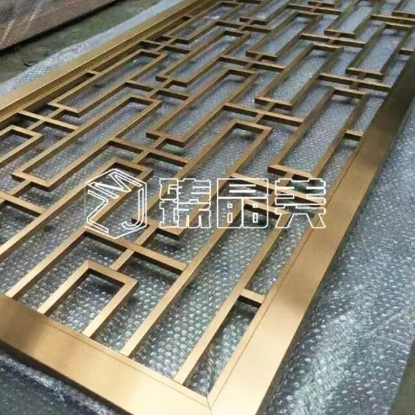 臻晶美 欧式金属隔断屏风 不锈钢屏风花格 不锈钢酒柜定制